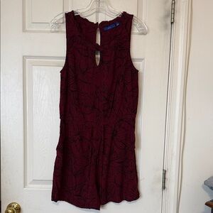 Apt. 9 Burgundy Floral Romper